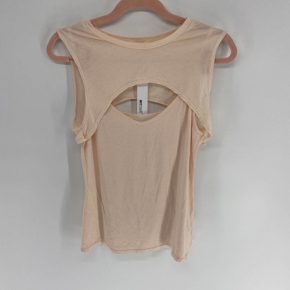 LAmade peach cut out soft overlay tank top NWT womens Small
